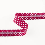 Bias Tape Maroon Polka Dots 18mm - Ribes y Casals