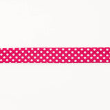 Fuchsia Bias Tape Polka Dots 18mm - Ribes y Casals