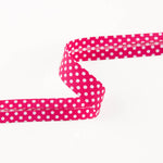 Fuchsia Bias Tape Polka Dots 18mm - Ribes y Casals