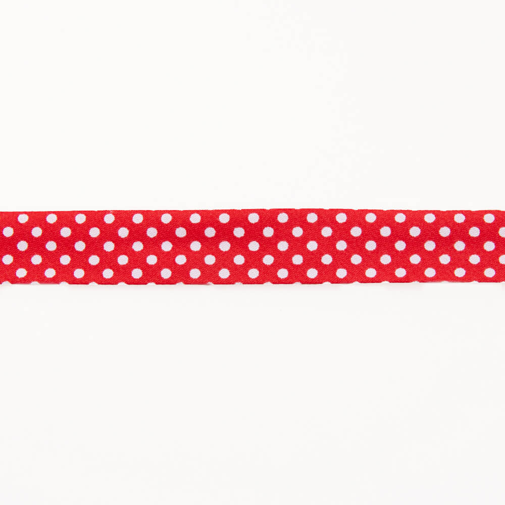 Bias Tape Rote Tupfen 18mm - Ribes y Casals
