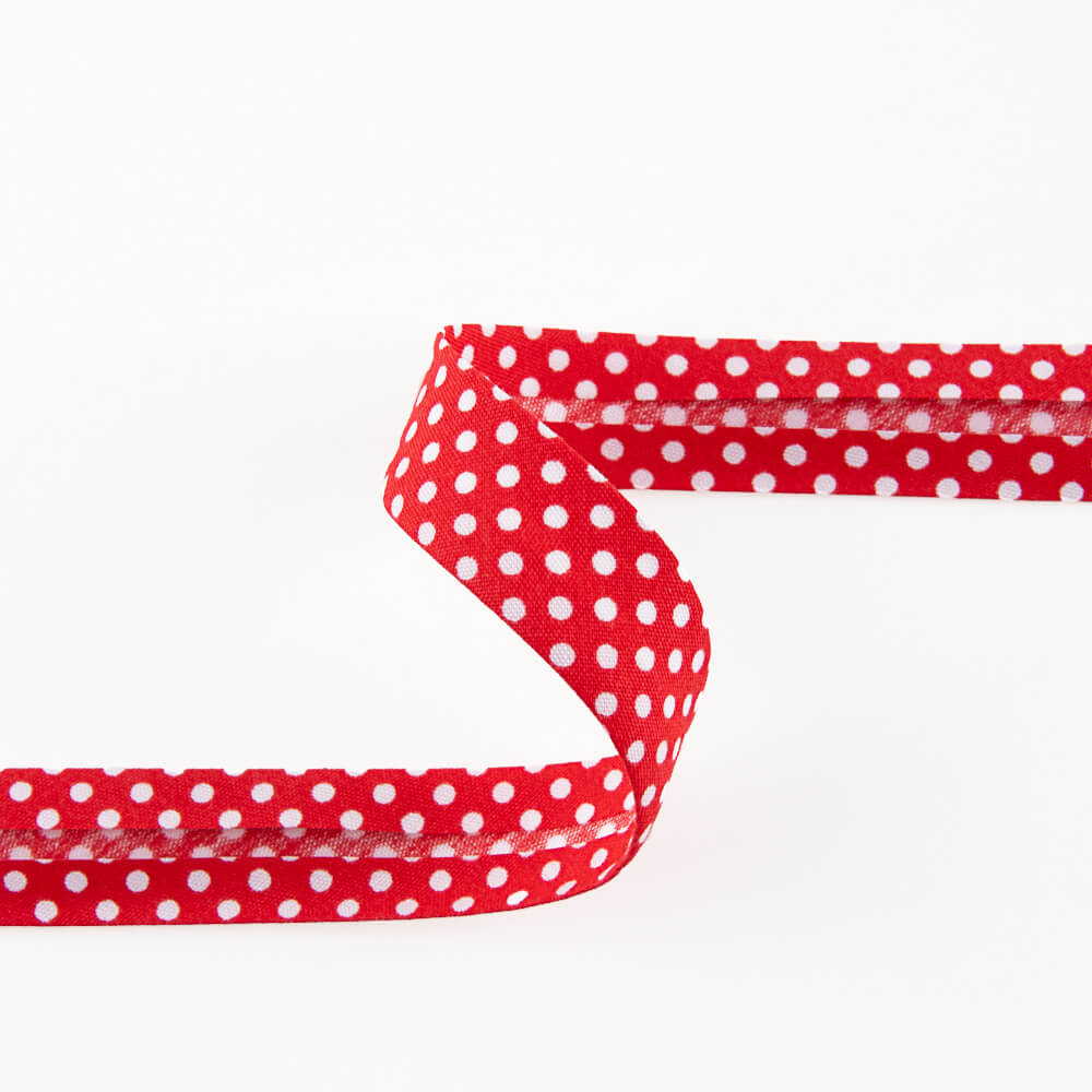 Bias Tape Rote Tupfen 18mm - Ribes y Casals
