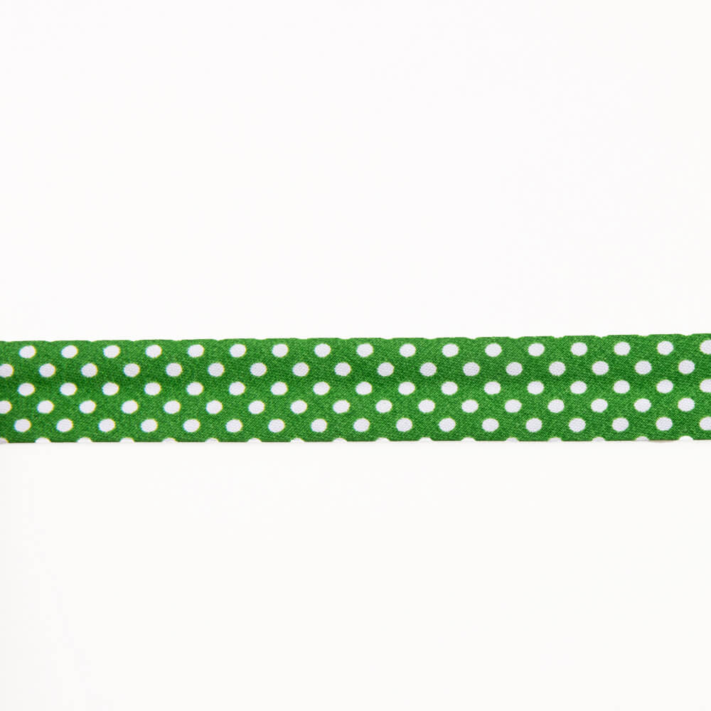 Bias Tape Grün Polka Dots 18mm - Ribes y Casals
