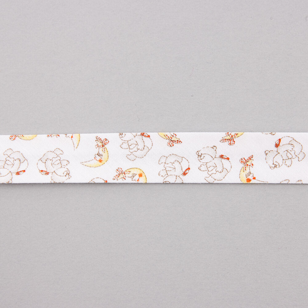 Bias Tape Weiße Monde 18 mm - Ribes y Casals