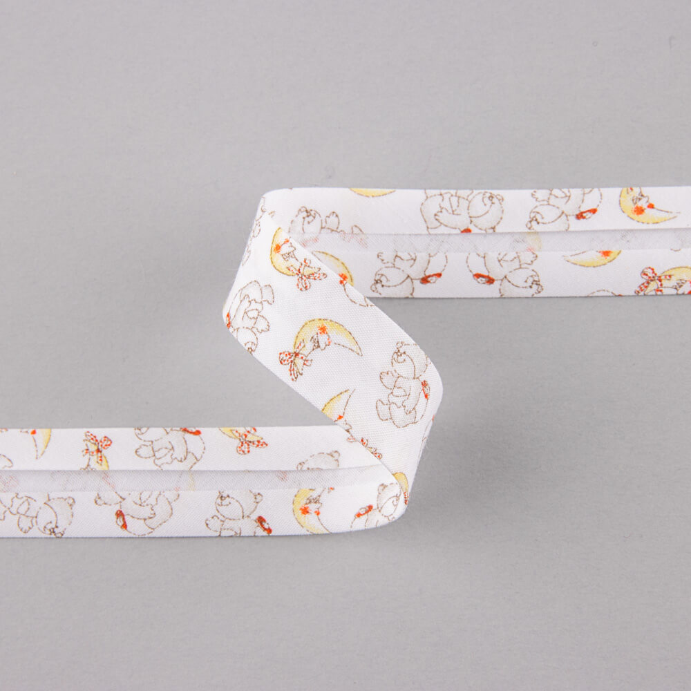 Bias Tape Weiße Monde 18 mm - Ribes y Casals