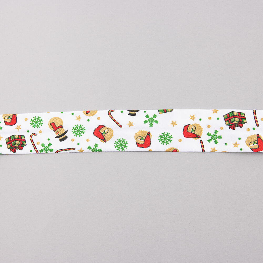 Bias Tape Weihnachtspuppen Weiß 30mm - Ribes y Casals