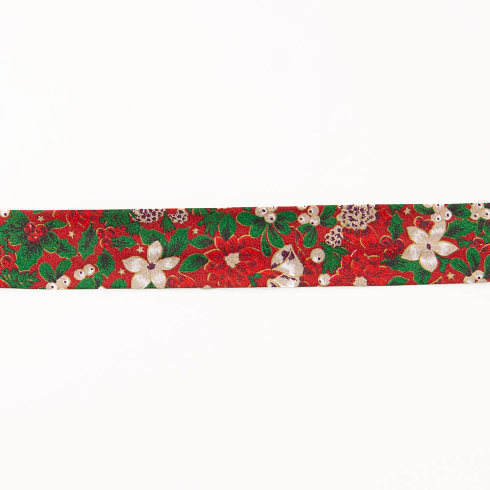 Weihnachten Bias Tape Rot 30mm - Ribes y Casals