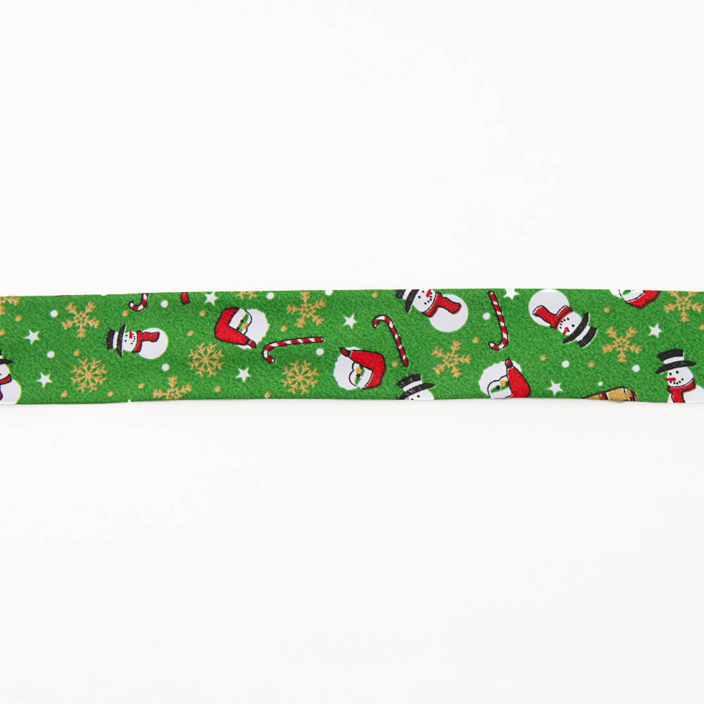 Bias Tape Weihnachtspuppen Grün 30mm - Ribes y Casals