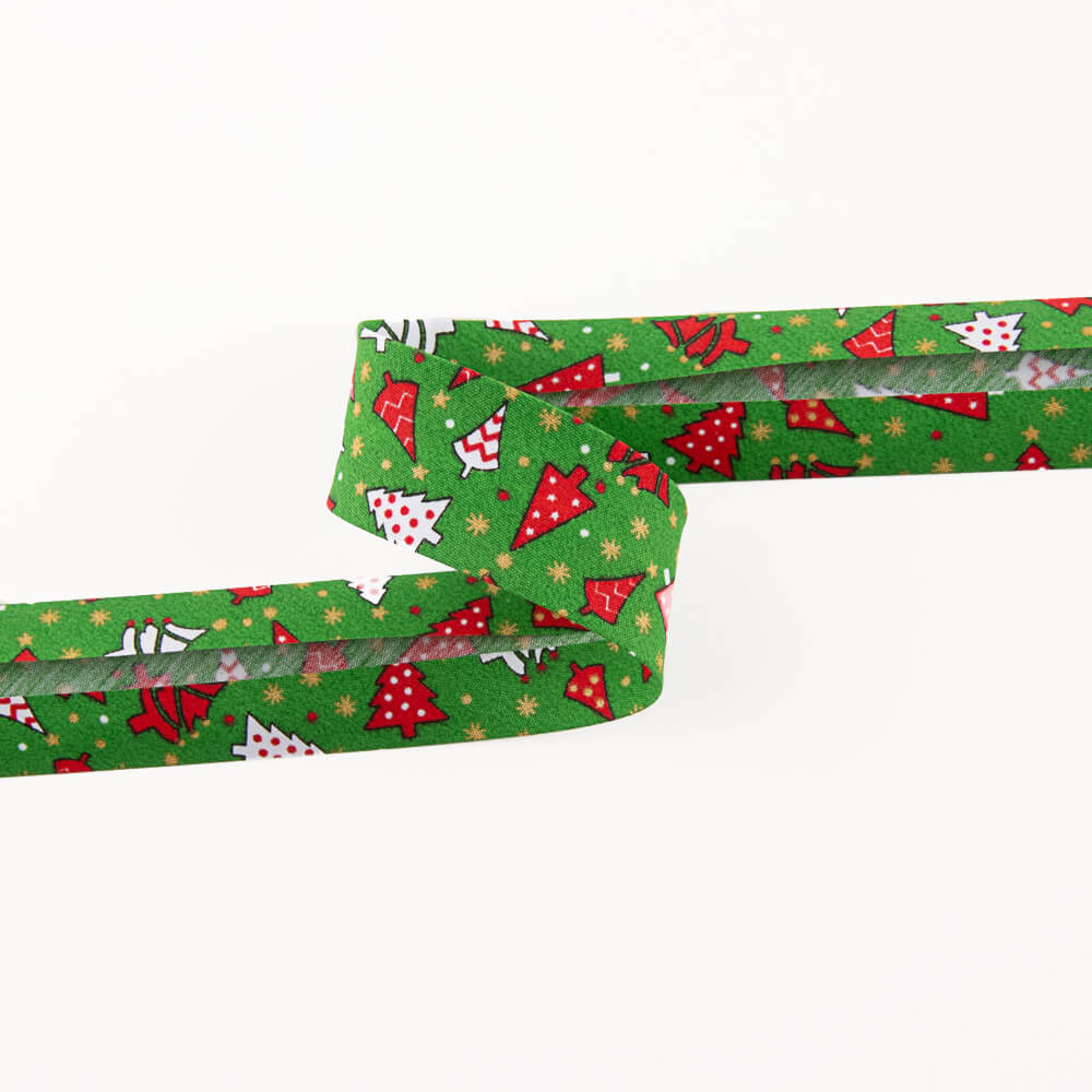 Bias Tape Weihnachtsbaum Grün 30mm - Ribes y Casals