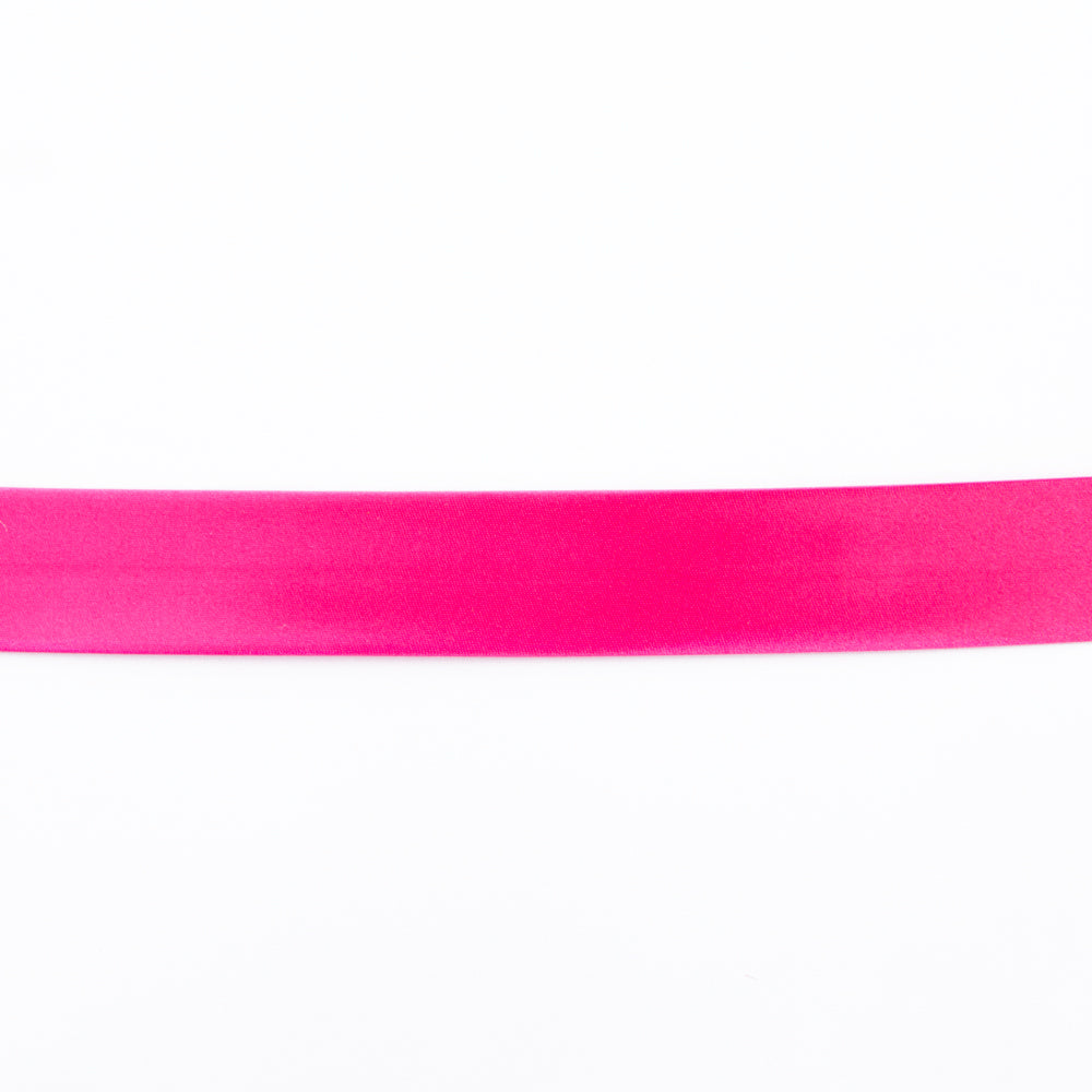 Fuchsia Satin Bias-Band 18 mm - Ribes y Casals