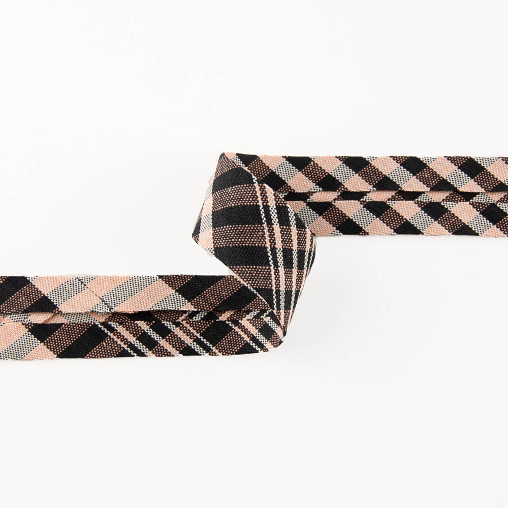 Rustikales kariertes Bias-Band 30mm - Ribes y Casals