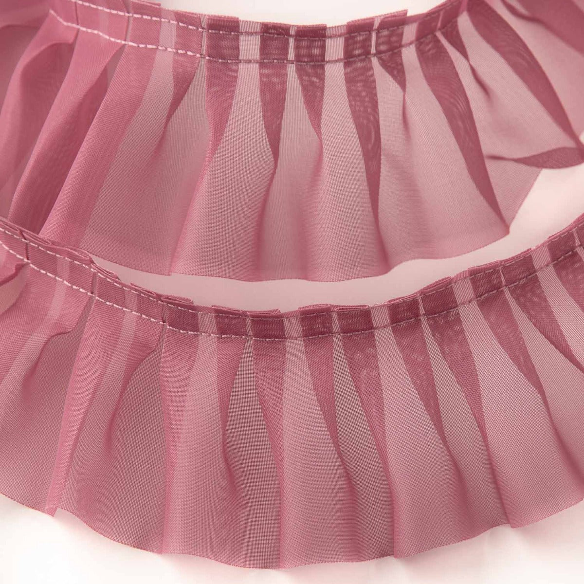 Plissiertes Garrucha-Band 6 cm Rhabarber-Rosa - Ribes y Casals