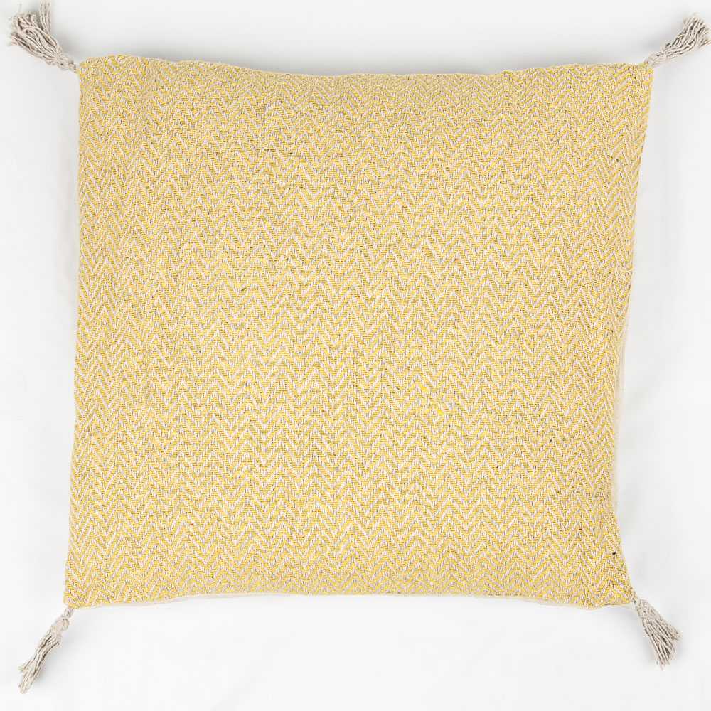 Rustikales gelbes dekoratives Kissen 45x45cm - Ribes y Casals