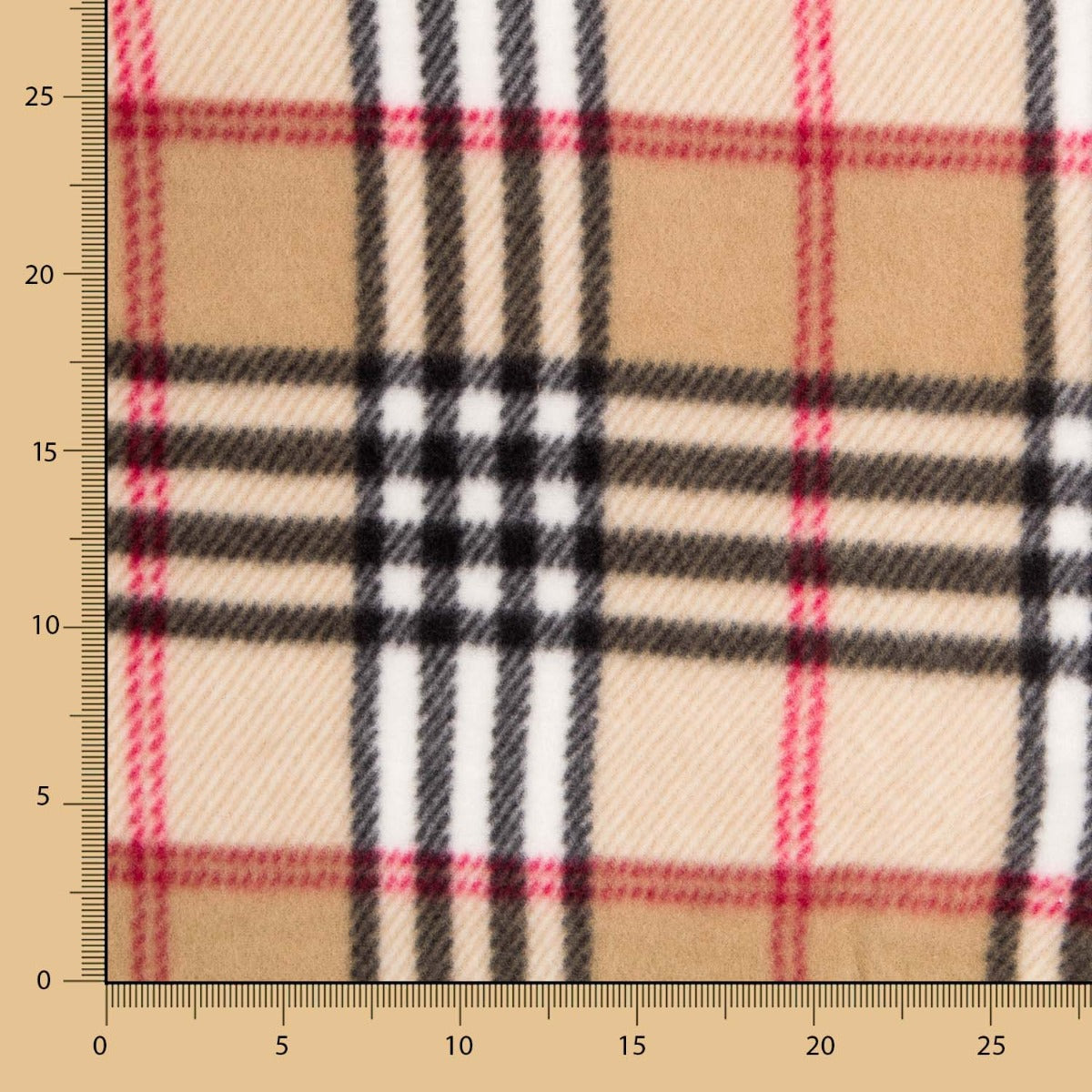 Brauner karierter Fleece-Druck - Ribes y Casals