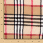 Brauner karierter Fleece-Druck - Ribes y Casals