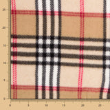 Brauner karierter Fleece-Druck - Ribes y Casals