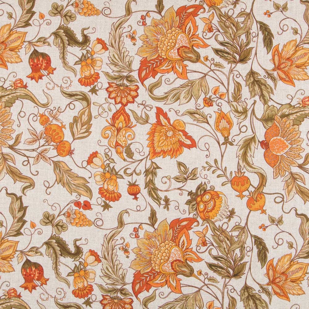 Rustikaler Vorhang Cretona Orange - Ribes y Casals