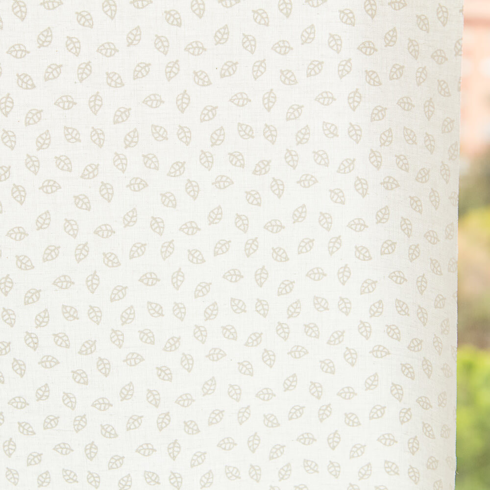 Cotton Leaf Print Weiß - Ribes y Casals