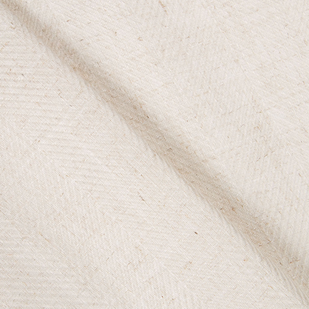 Beige Herringbone gestreifter Vorhang - Ribes y Casals