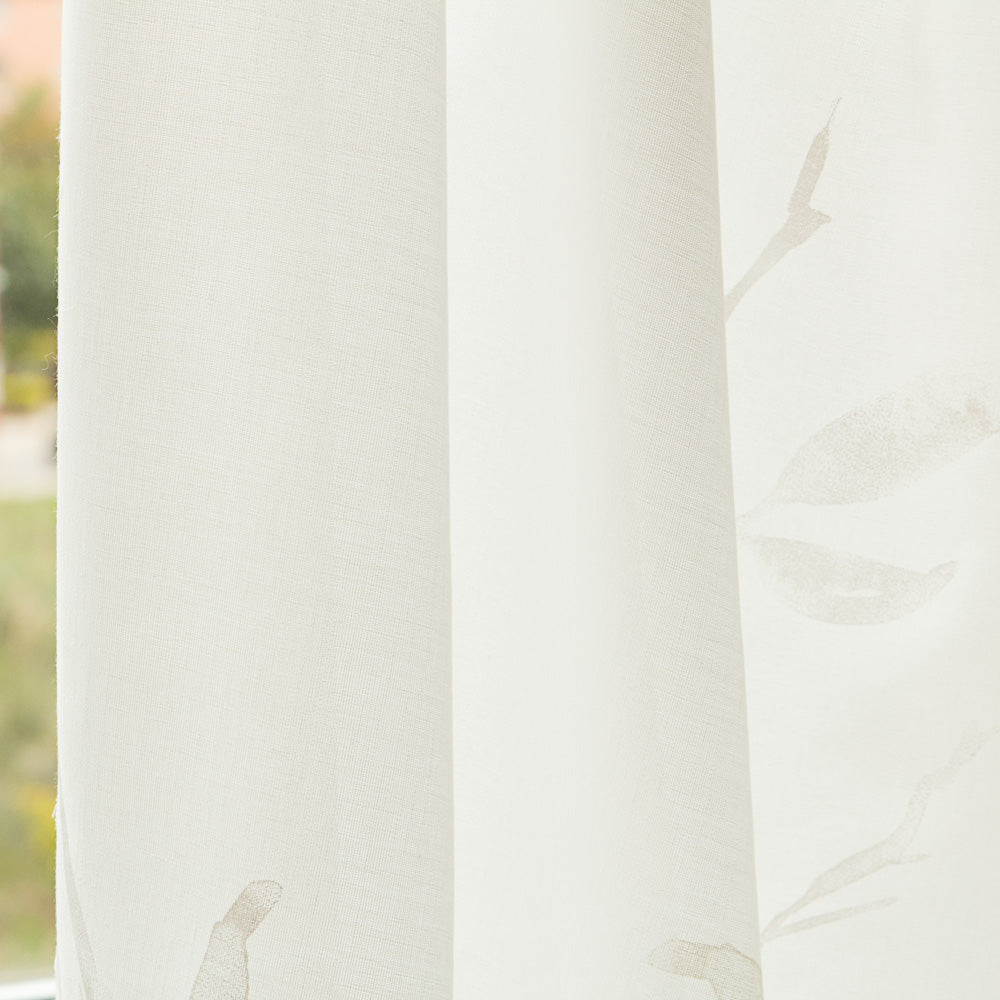 Reststück Polyester-Vorhangstoff „Ramas Natural“ – verschiedene Maße x Breite 300 cm - Ribes y Casals