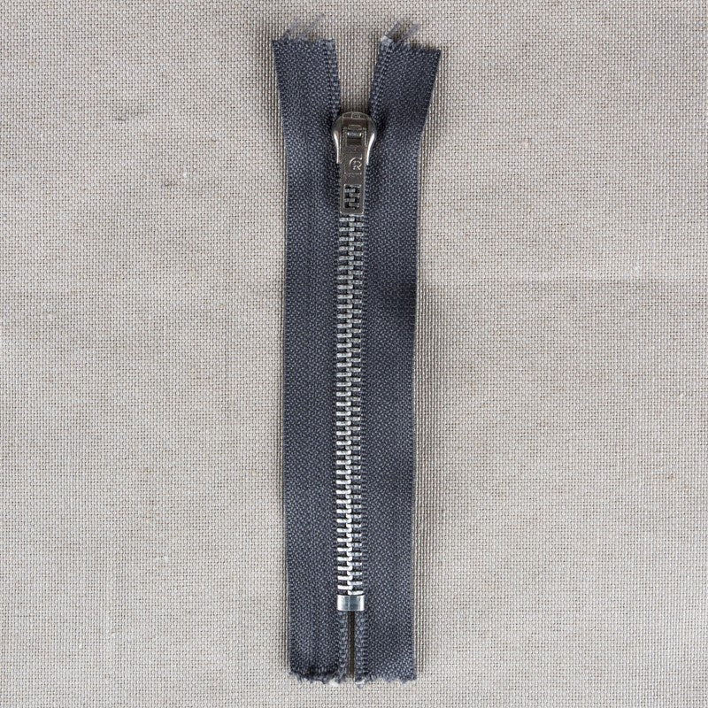 Mittelgrau Metallischer Reißverschluss 12CM - Ribes y Casals