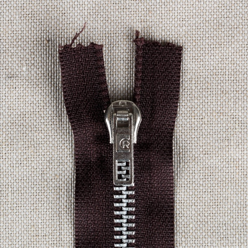 Brauner Metall-Reißverschluss 12CM - Ribes y Casals
