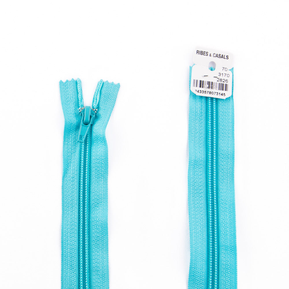 Geschlossener Nylonreißverschluss Türkis Nylon Mesh 5 - Ribes y Casals
