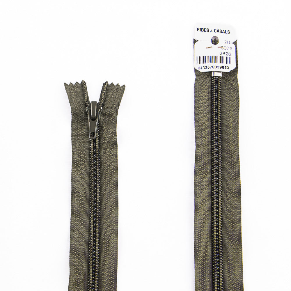 Geschlossen Nylon Reißverschluss Kaky Dark Nylon Mesh 5 - Ribes y Casals