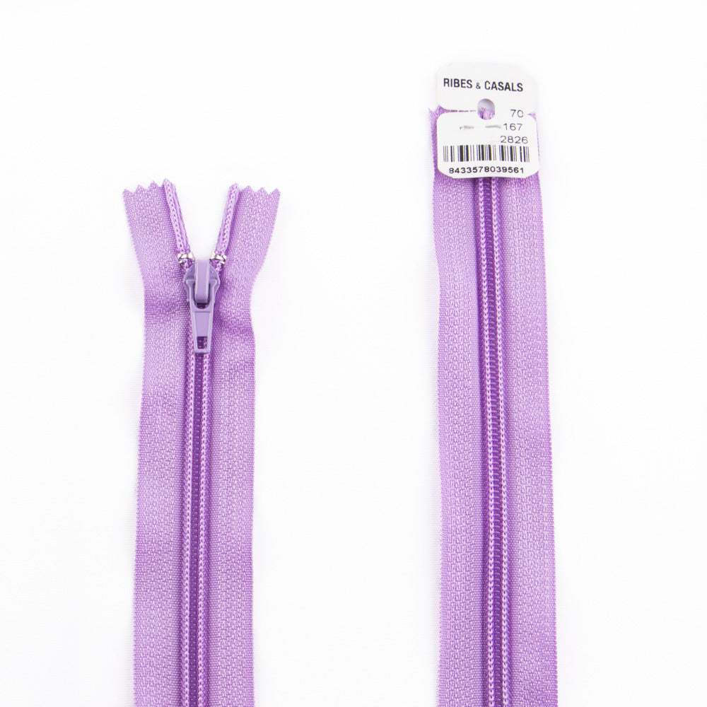 Lila Nylon geschlossener Reißverschluss Mesh 5 - Ribes y Casals