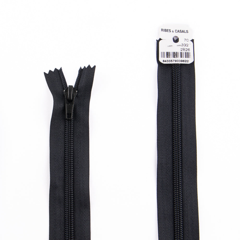 Geschlossener Nylon-Reißverschluss Black Mesh 5 - Ribes y Casals