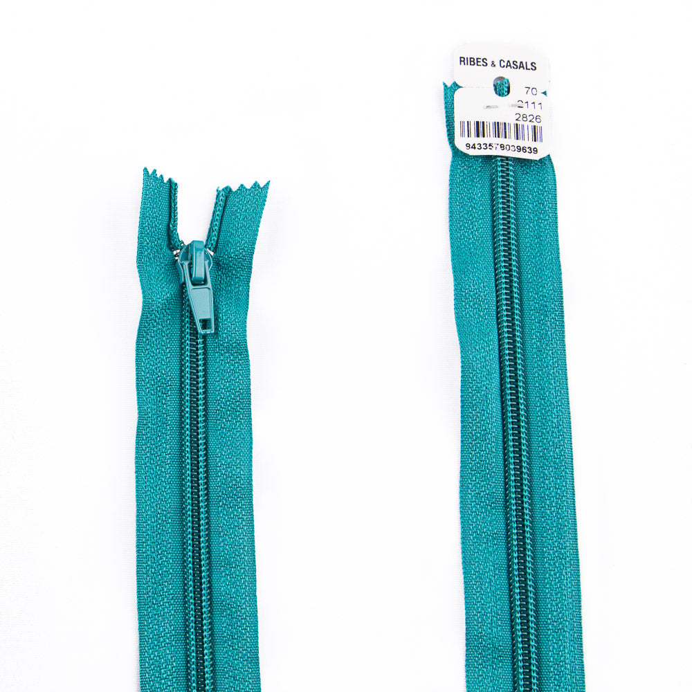 Geschlossener Nylon-Reißverschluss Petroleum Mesh 5 - Ribes y Casals