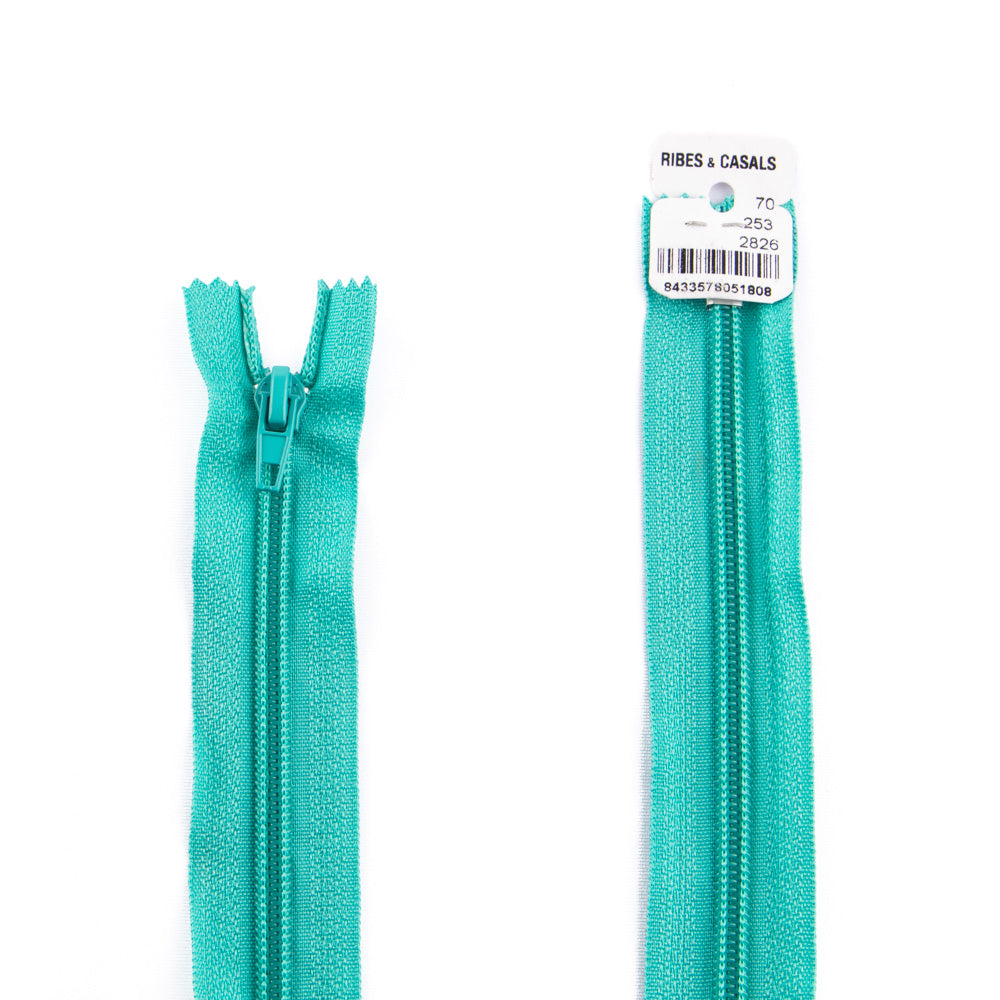Geschlossener Nylon-Reißverschluss Aquamarin Nylon Mesh 5 - Ribes y Casals