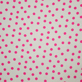 Krepp-China Beige Polka Dot Fuchsia - Ribes y Casals