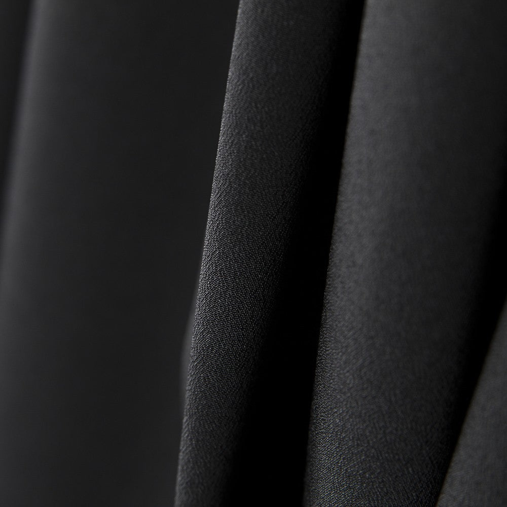 Feiner Polyester-Krepp Schwarz - Ribes y Casals