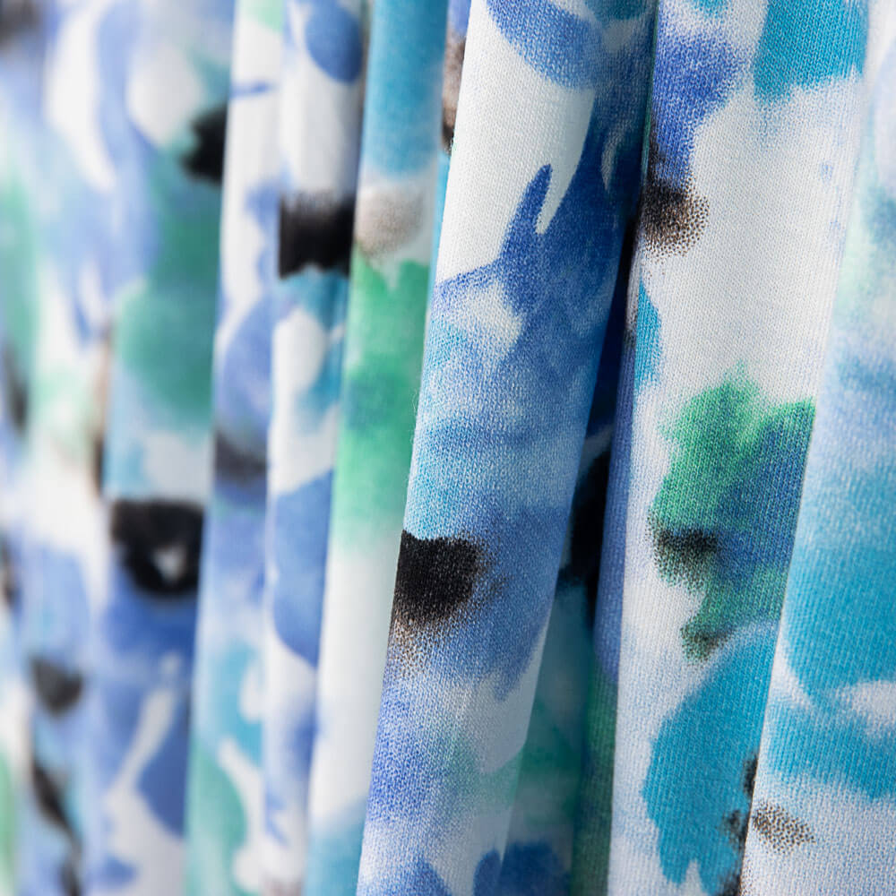 Polyester Abstrakt Gestrickt Polyester Abstrakt Blau - Ribes y Casals