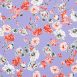 Mauve Blumen Polyester-Krepp - Ribes y Casals