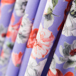 Mauve Blumen Polyester-Krepp - Ribes y Casals