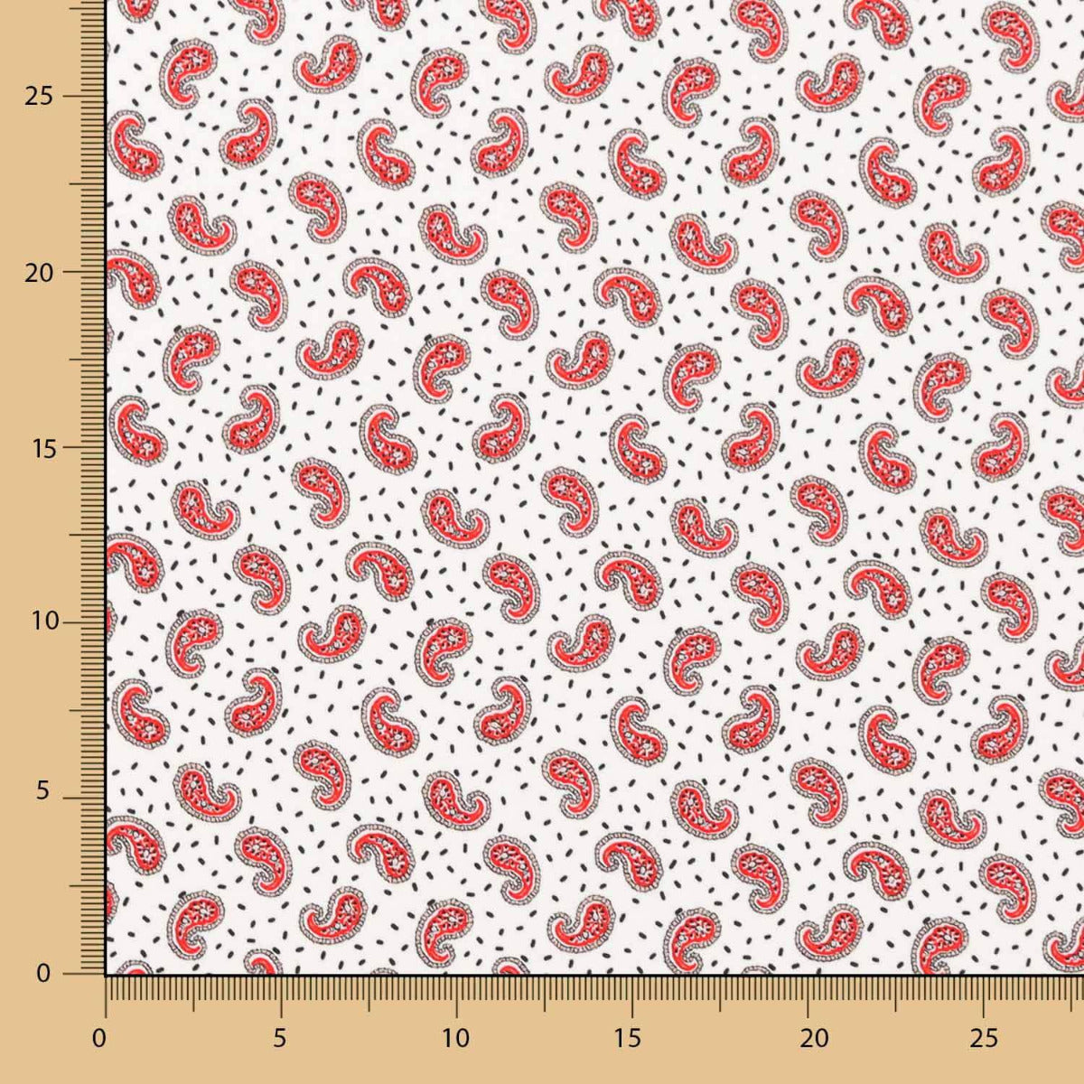 Krepp Polyester Mini Kaschmir Weiß - Ribes y Casals