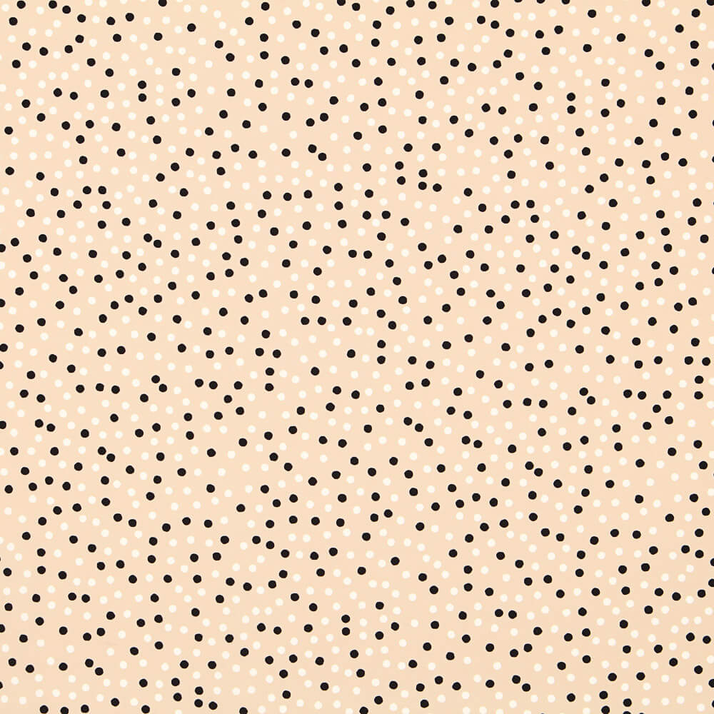 Polyester-Krepp Multi Polka Dot Sand - Ribes y Casals