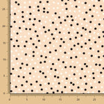 Polyester-Krepp Multi Polka Dot Sand - Ribes y Casals