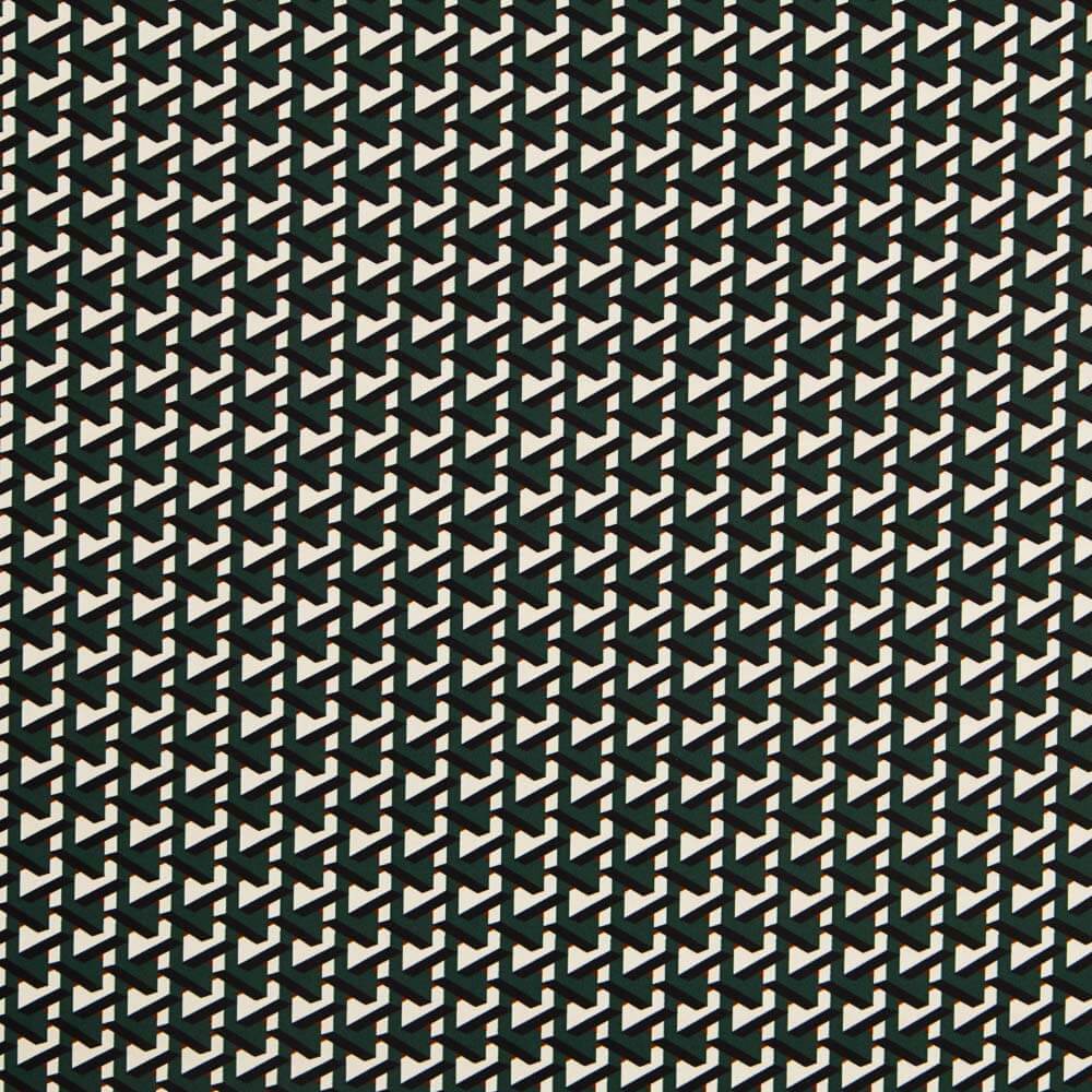 Trigonometrischer Polyester-Krepp grün - Ribes y Casals