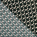 Trigonometrischer Polyester-Krepp grün - Ribes y Casals