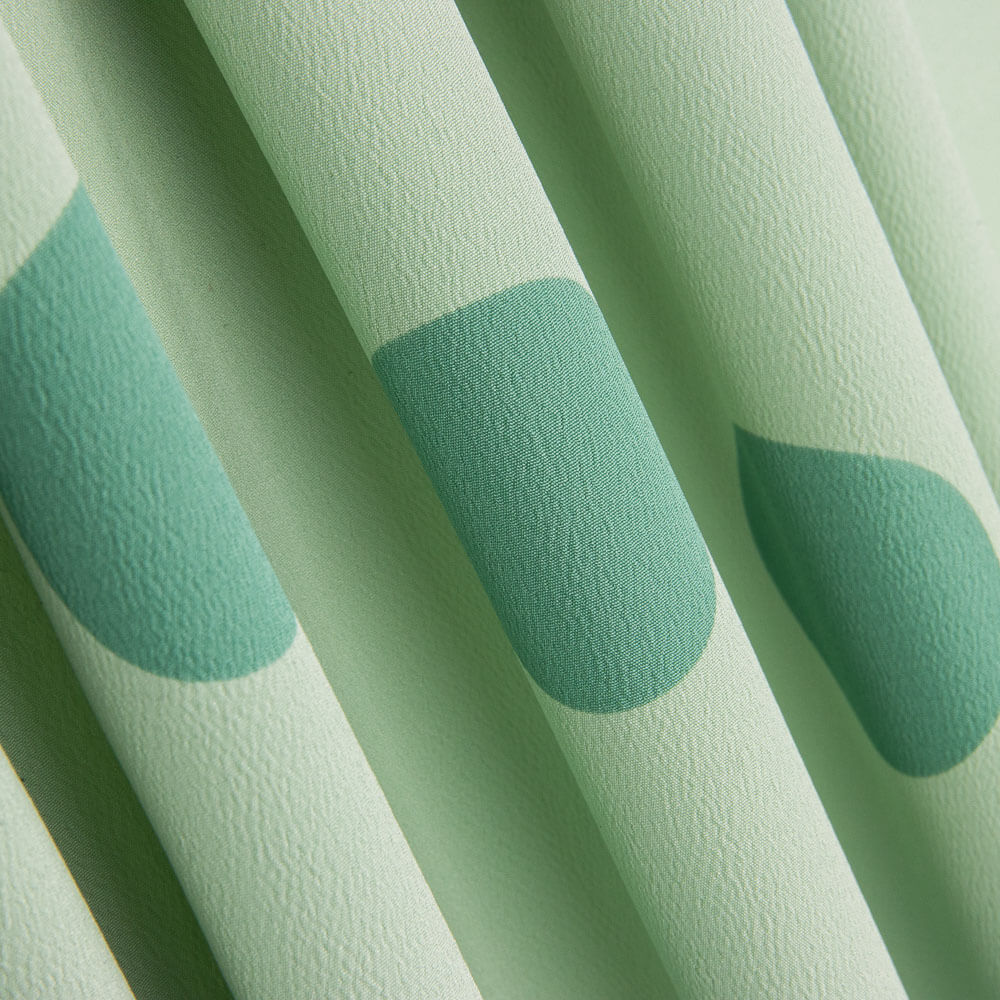 Polyester Krepp Polyester Ton in Ton Aqua Grün - Ribes y Casals