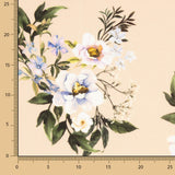 Krepp Viskose Floral Beige - Ribes y Casals