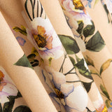 Krepp Viskose Floral Beige - Ribes y Casals