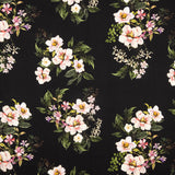 Krepp Viskose Floral Schwarz - Ribes y Casals