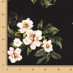 Krepp Viskose Floral Schwarz - Ribes y Casals
