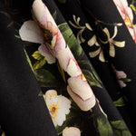 Krepp Viskose Floral Schwarz - Ribes y Casals