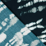 Viskose-Crêpe-Reststücke Tie-Dye-Dunkel – Verschiedene Maße x Breite 140 cm - Ribes y Casals