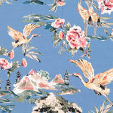 Hellblauer Vogelkrepp - Ribes y Casals