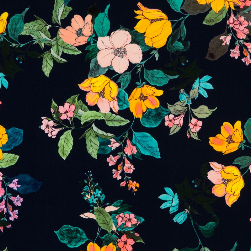 Krepp Botanisch Marine - Ribes y Casals